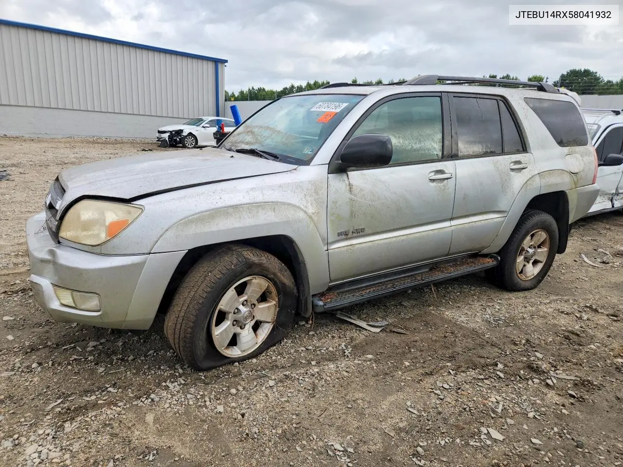 2005 Toyota 4Runner Sr5 VIN: JTEBU14RX58041932 Lot: 60784196