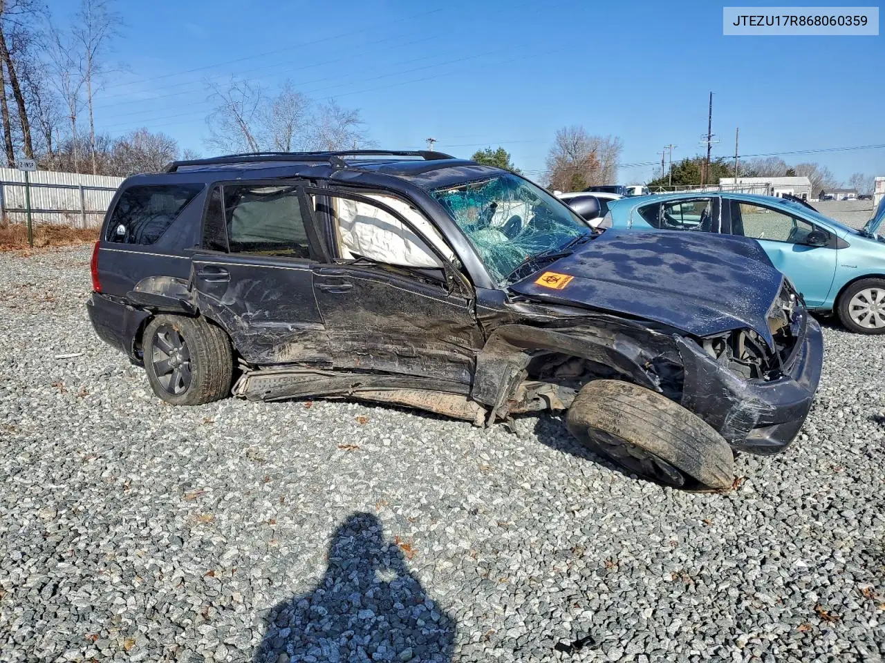JTEZU17R868060359 2006 Toyota 4Runner Limited