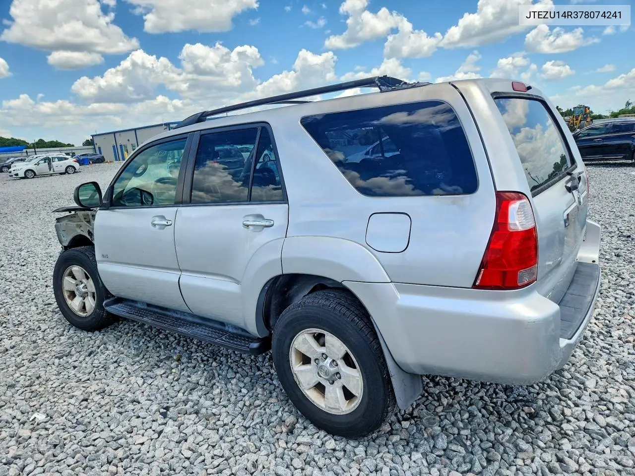 2007 Toyota 4Runner Sr5 VIN: JTEZU14R378074241 Lot: 61908446