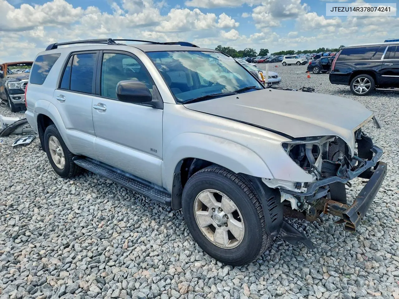 2007 Toyota 4Runner Sr5 VIN: JTEZU14R378074241 Lot: 61908446