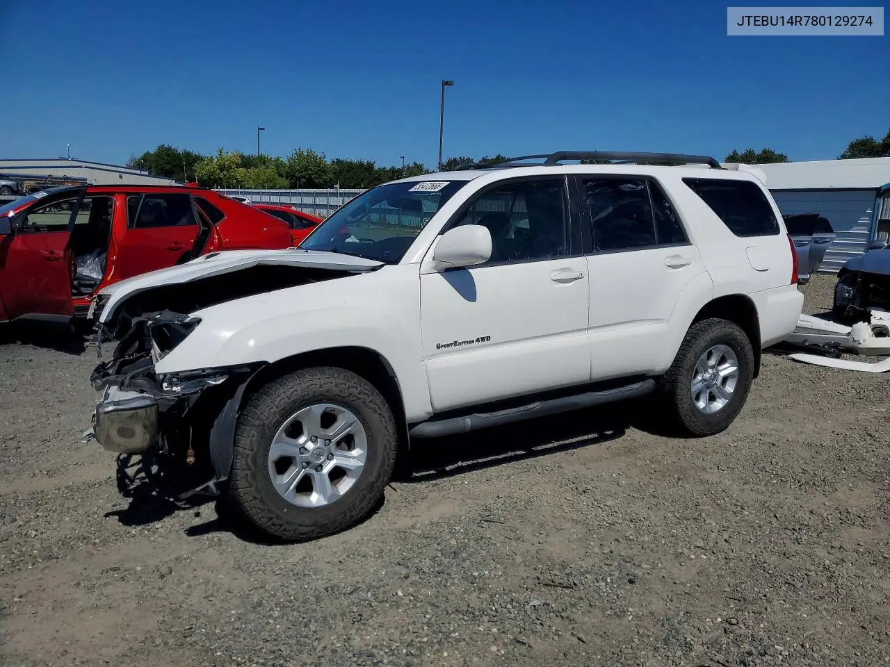 2008 Toyota 4Runner Sport Edition VIN: JTEBU14R780129274 Lot: 55472666