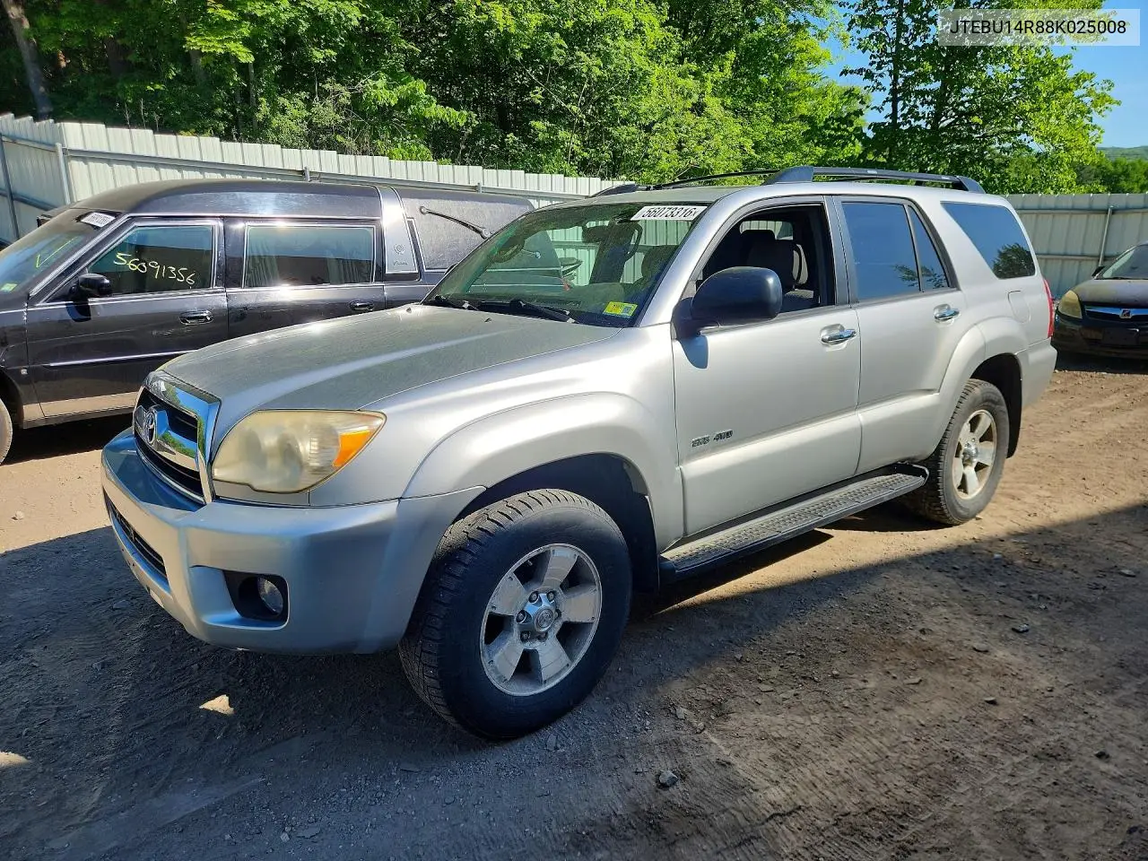2008 Toyota 4Runner Sr5 VIN: JTEBU14R88K025008 Lot: 56073316