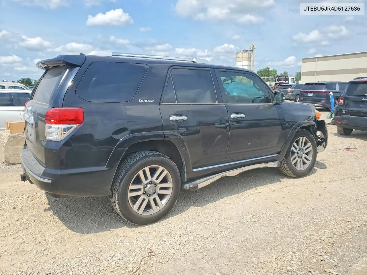 2013 Toyota 4Runner Limited VIN: JTEBU5JR4D5127636 Lot: 58404646