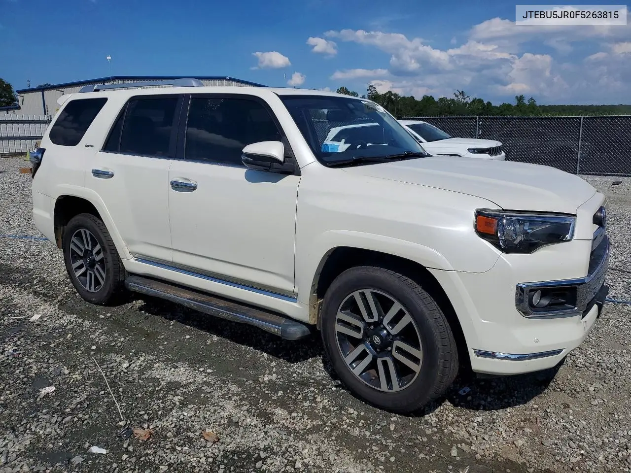 2015 Toyota 4Runner Limited VIN: JTEBU5JR0F5263815 Lot: 61679606