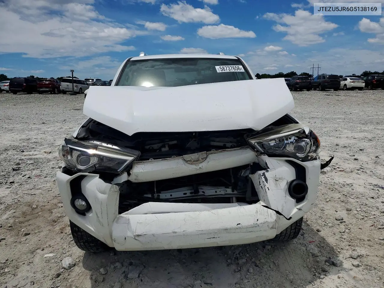 2016 Toyota 4Runner Sr5 VIN: JTEZU5JR6G5138169 Lot: 58737656