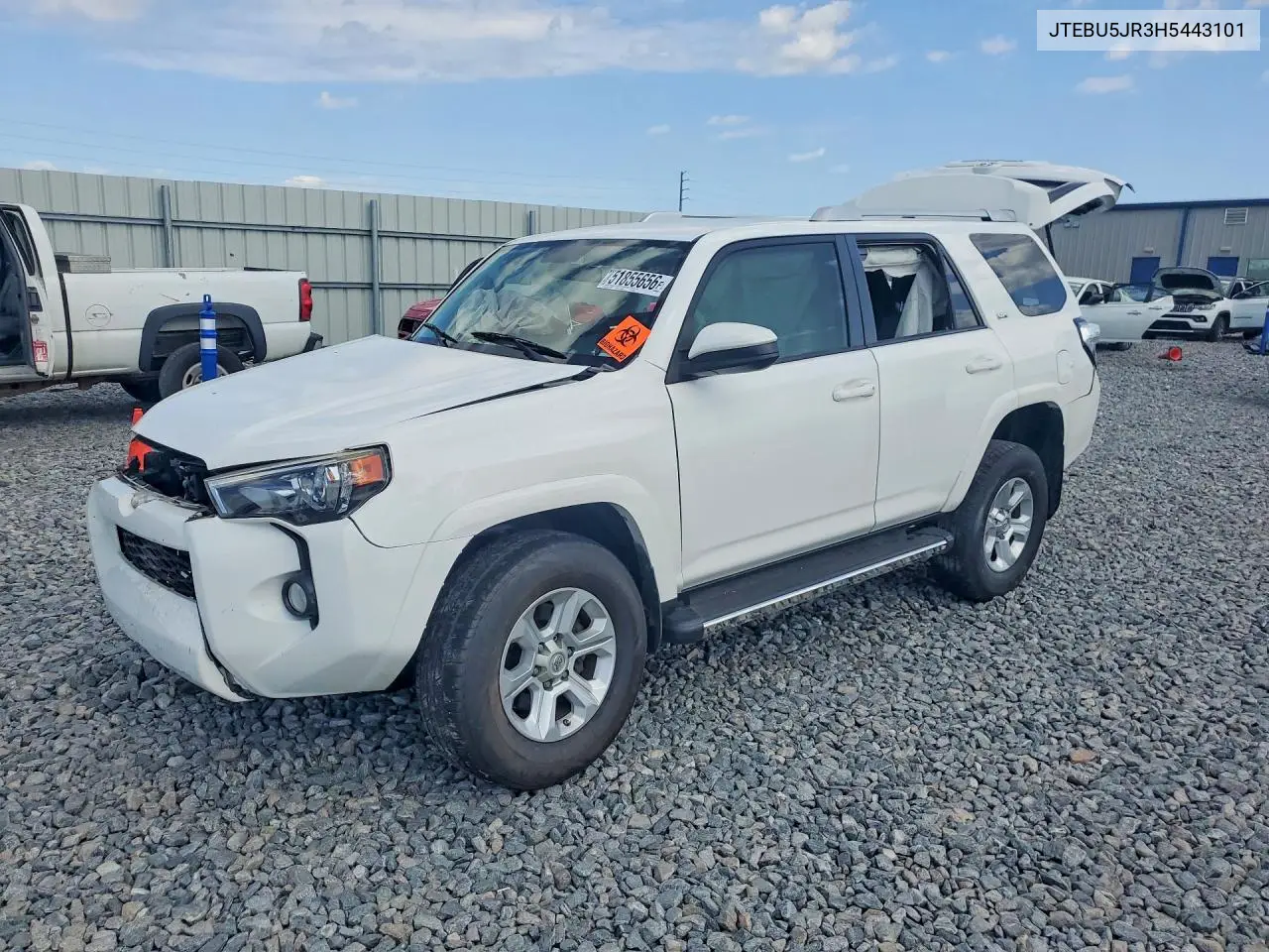 2017 Toyota 4Runner Sr5 VIN: JTEBU5JR3H5443101 Lot: 51855656