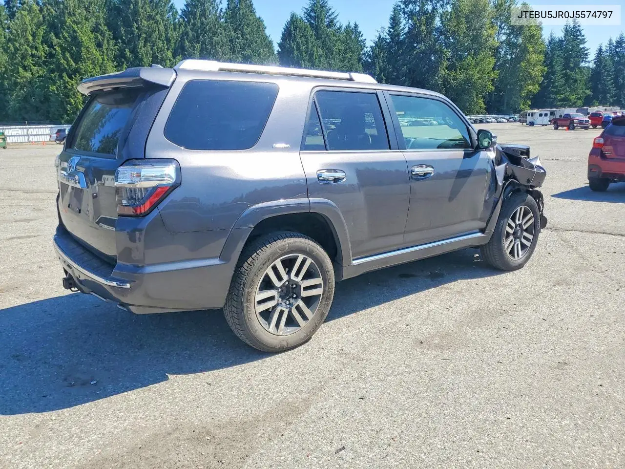 2018 Toyota 4Runner Limited VIN: JTEBU5JR0J5574797 Lot: 60960396