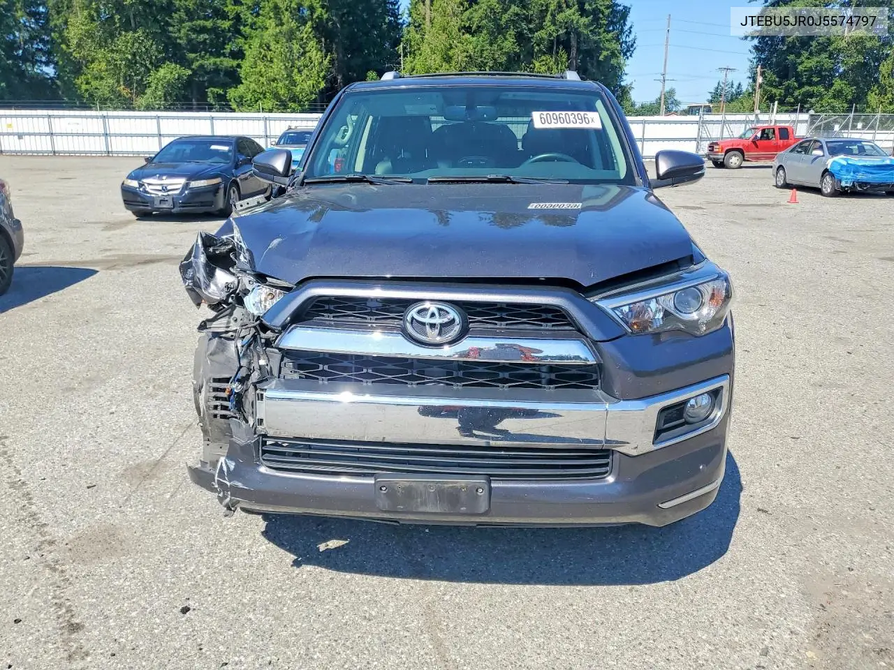 2018 Toyota 4Runner Limited VIN: JTEBU5JR0J5574797 Lot: 60960396