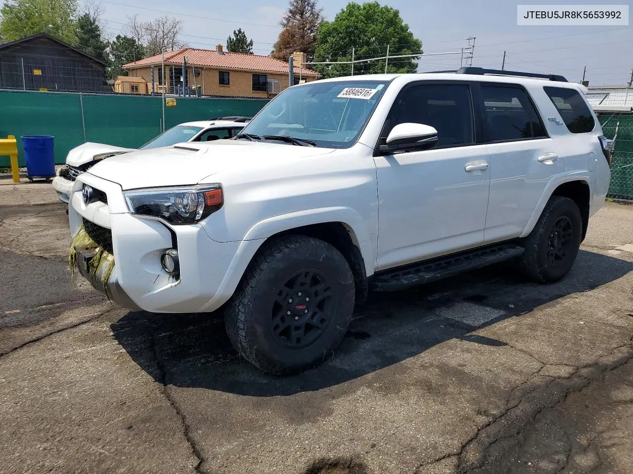 2019 Toyota 4Runner Trd Off-Road Premium VIN: JTEBU5JR8K5653992 Lot: 58846916