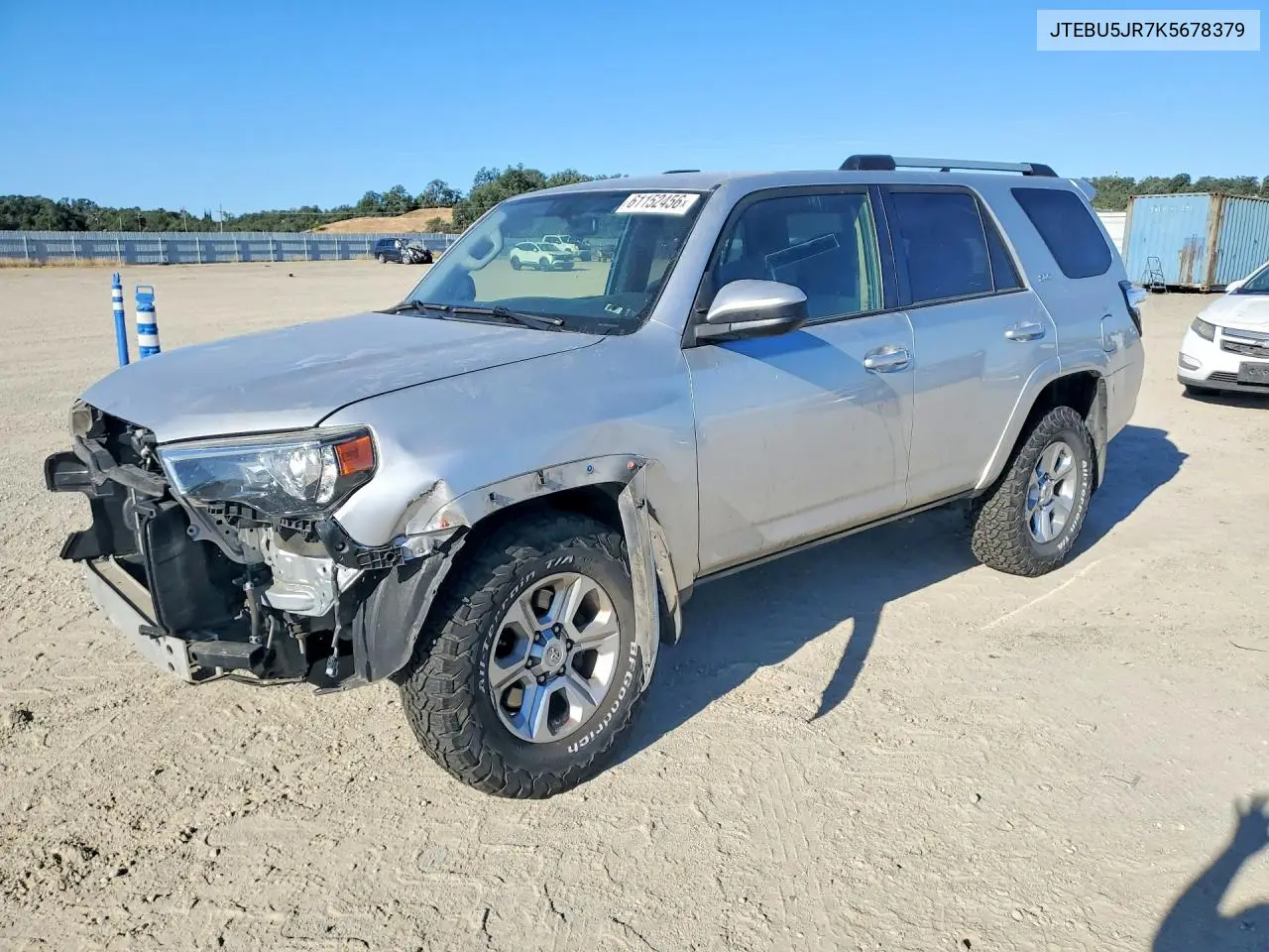 2019 Toyota 4Runner Sr5 VIN: JTEBU5JR7K5678379 Lot: 61152456