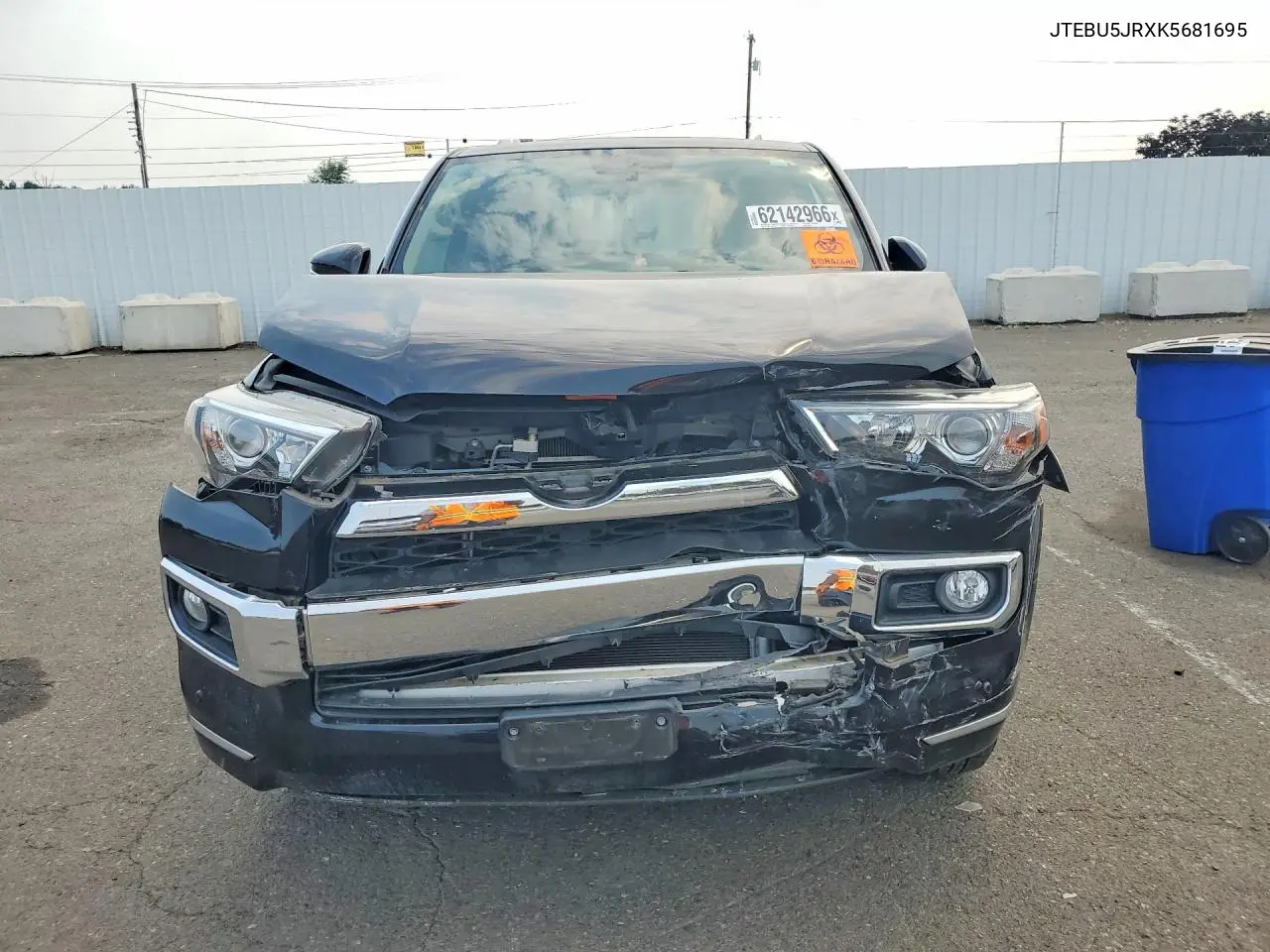 2019 Toyota 4Runner Limited VIN: JTEBU5JRXK5681695 Lot: 62142966