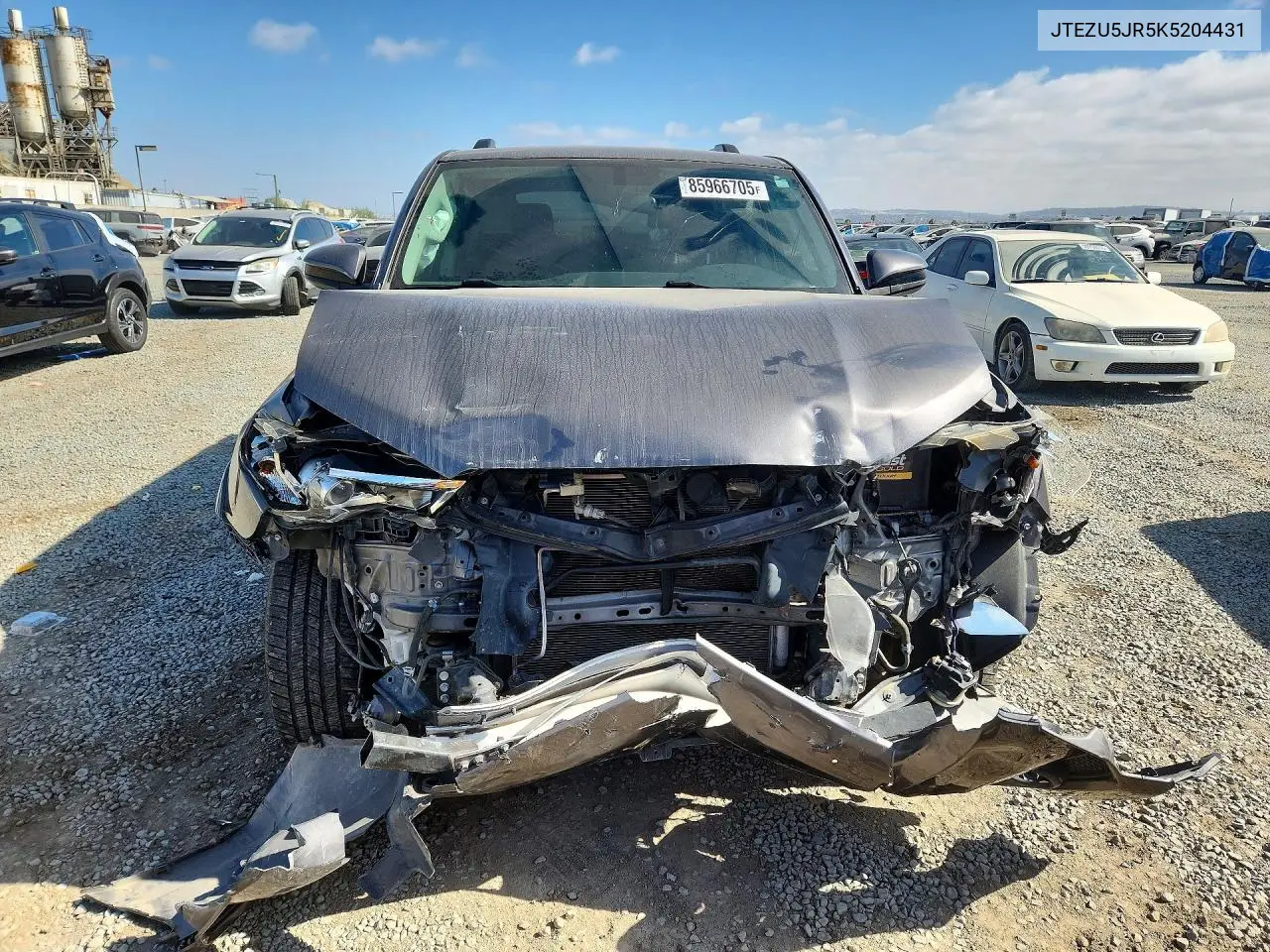 2019 Toyota 4Runner Sr5 VIN: JTEZU5JR5K5204431 Lot: 85966705
