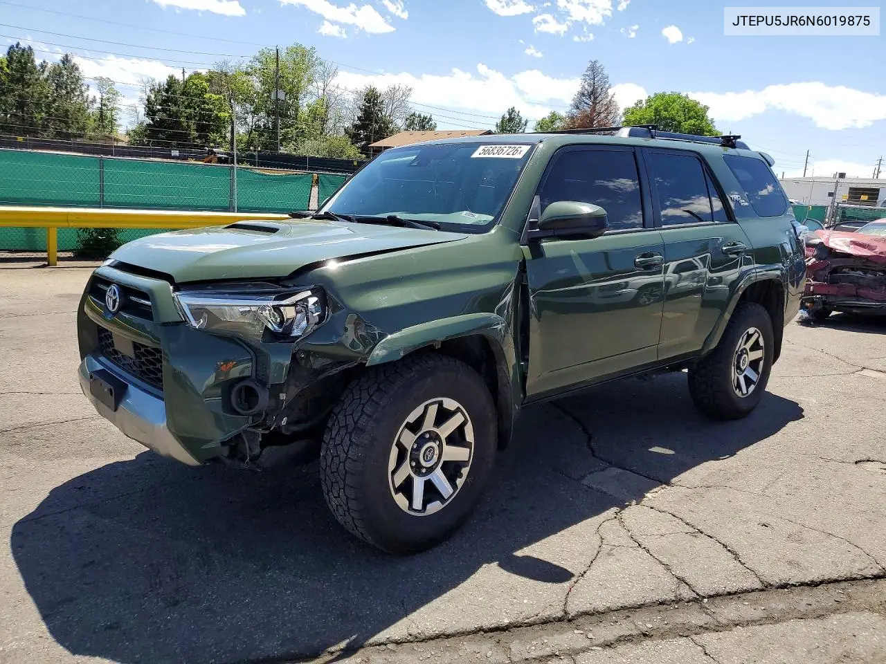 2022 Toyota 4Runner Trd Off-Road VIN: JTEPU5JR6N6019875 Lot: 56836726
