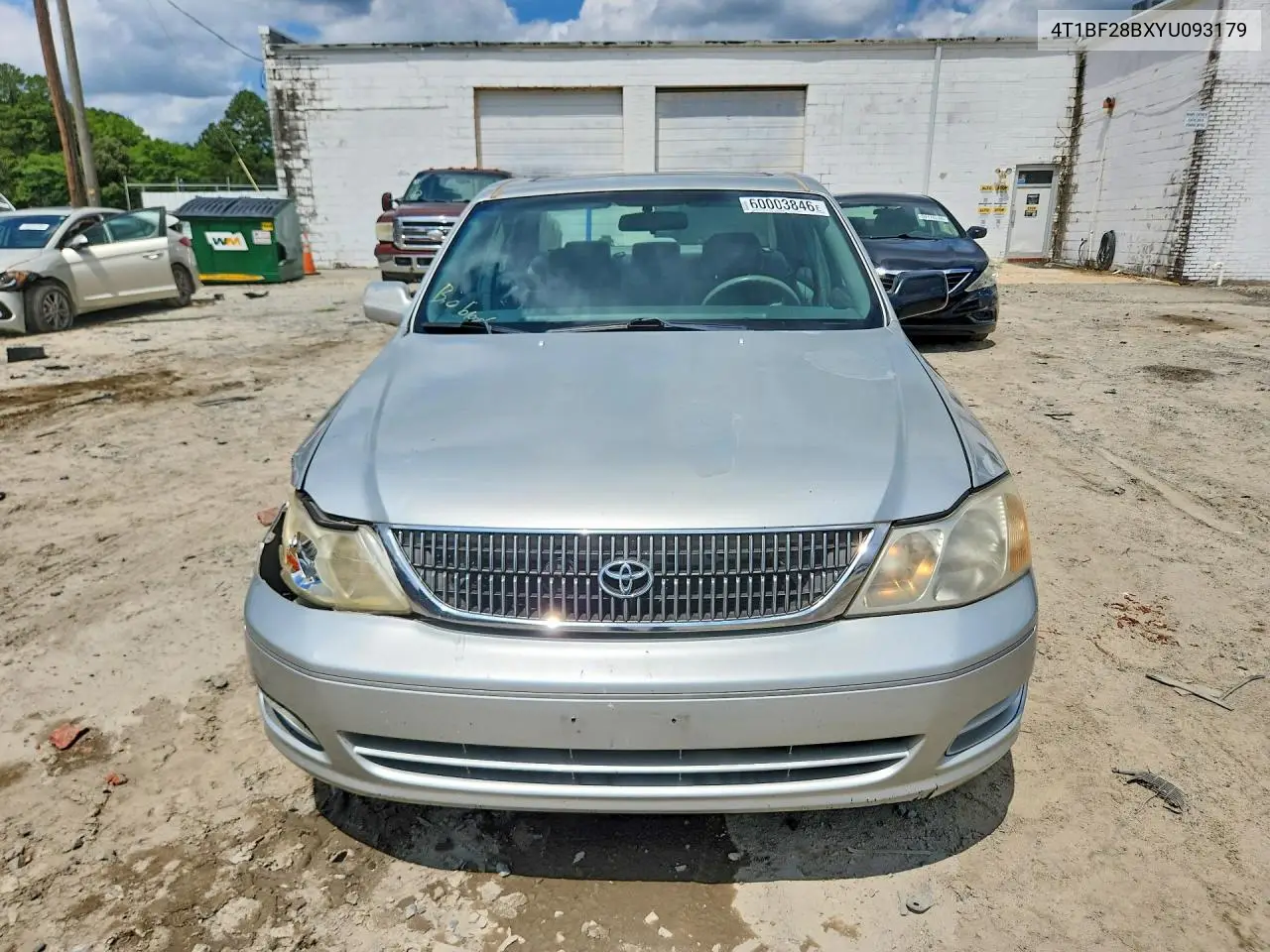 2000 Toyota Avalon Xl VIN: 4T1BF28BXYU093179 Lot: 60003846