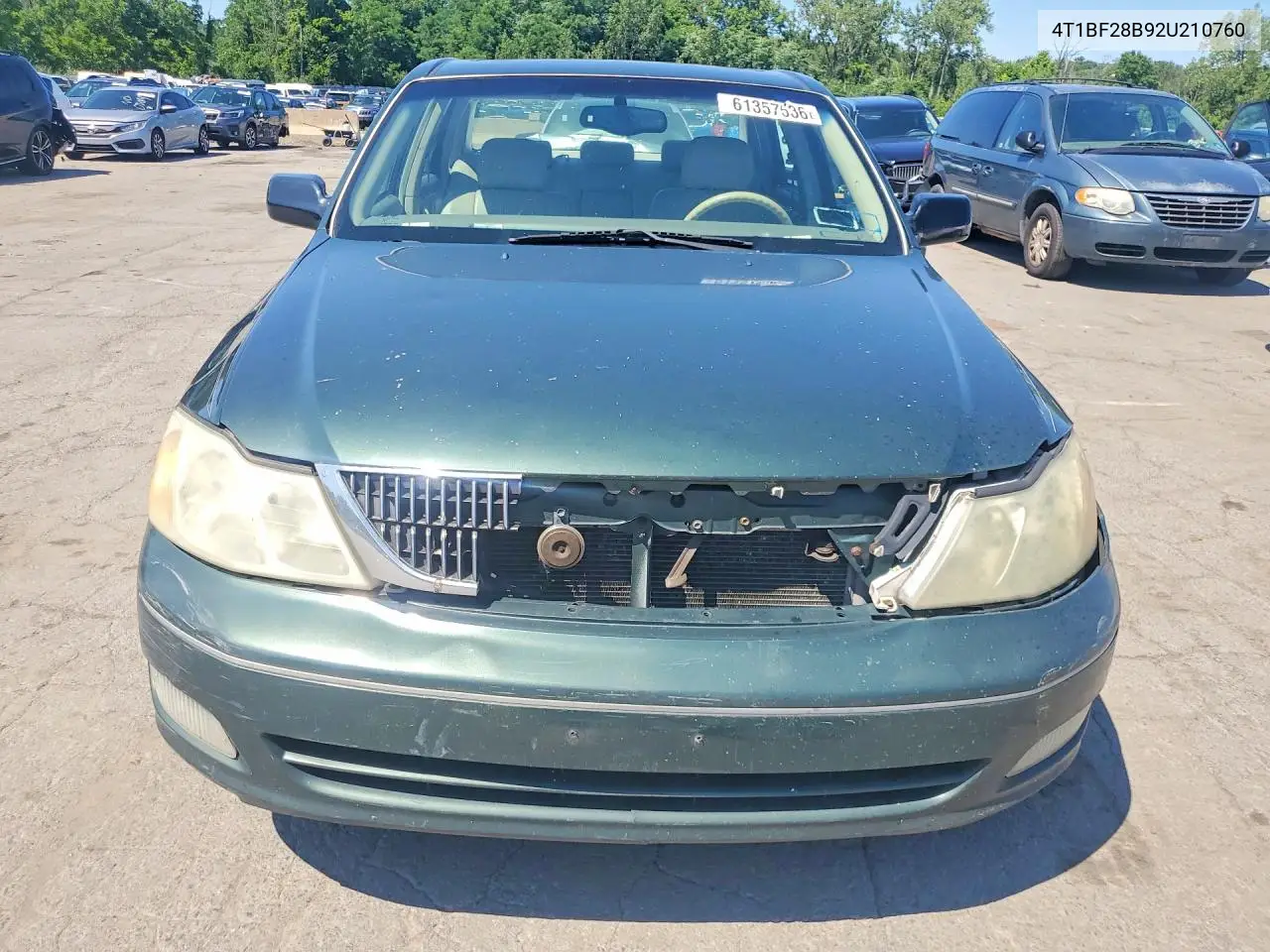 2002 Toyota Avalon Xls VIN: 4T1BF28B92U210760 Lot: 61357536