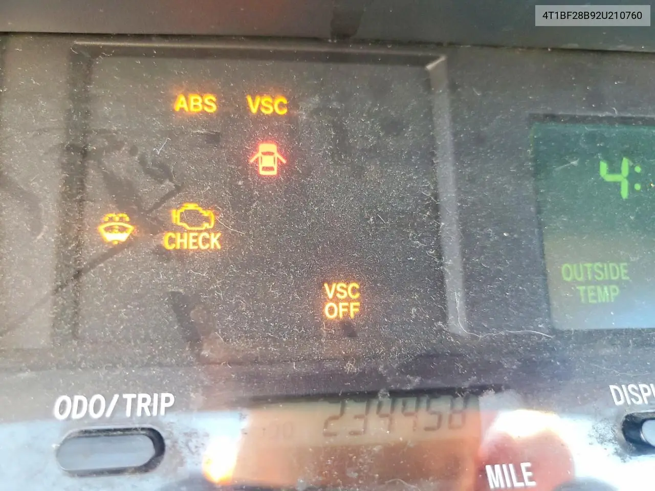 2002 Toyota Avalon Xls VIN: 4T1BF28B92U210760 Lot: 61357536