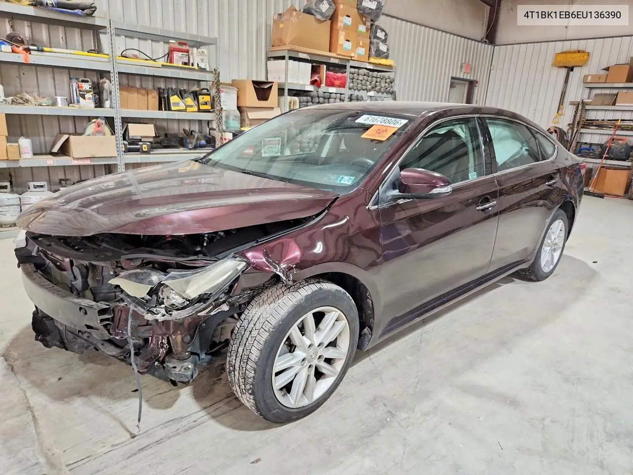 2014 Toyota Avalon Xle VIN: 4T1BK1EB6EU136390 Lot: 61678806