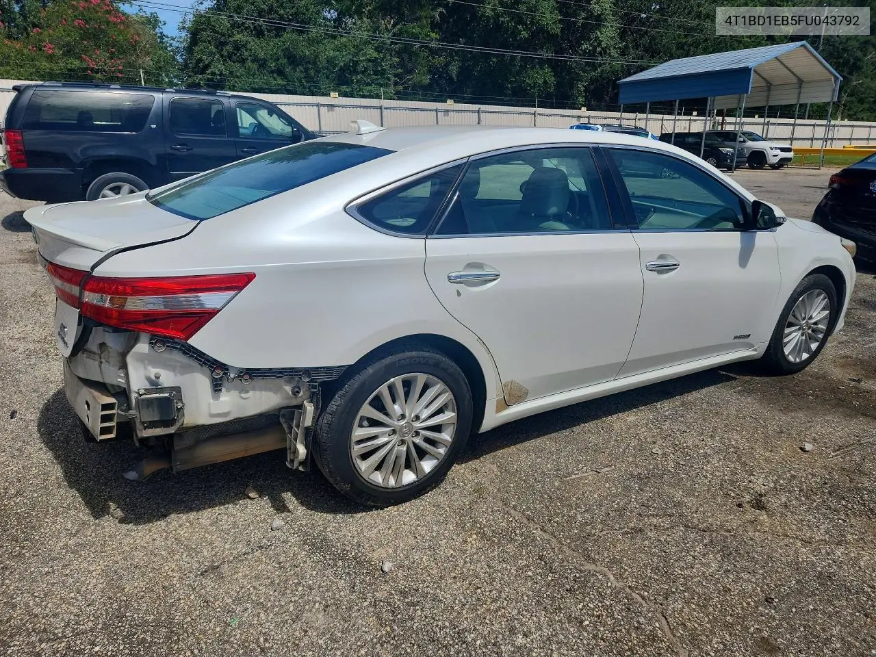 2015 Toyota Avalon Hybrid Limited VIN: 4T1BD1EB5FU043792 Lot: 61117006