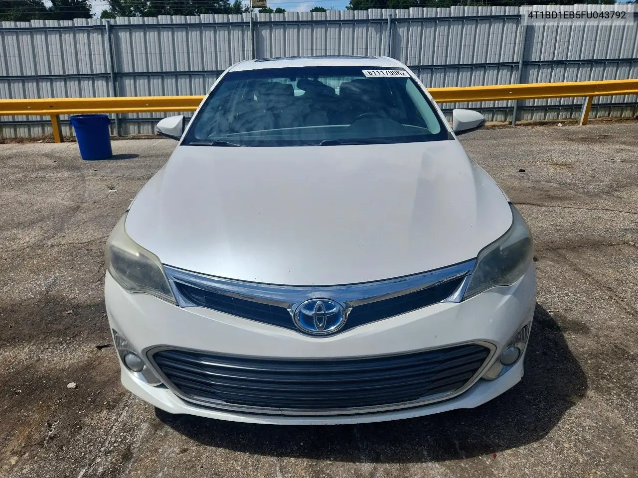 2015 Toyota Avalon Hybrid Limited VIN: 4T1BD1EB5FU043792 Lot: 61117006