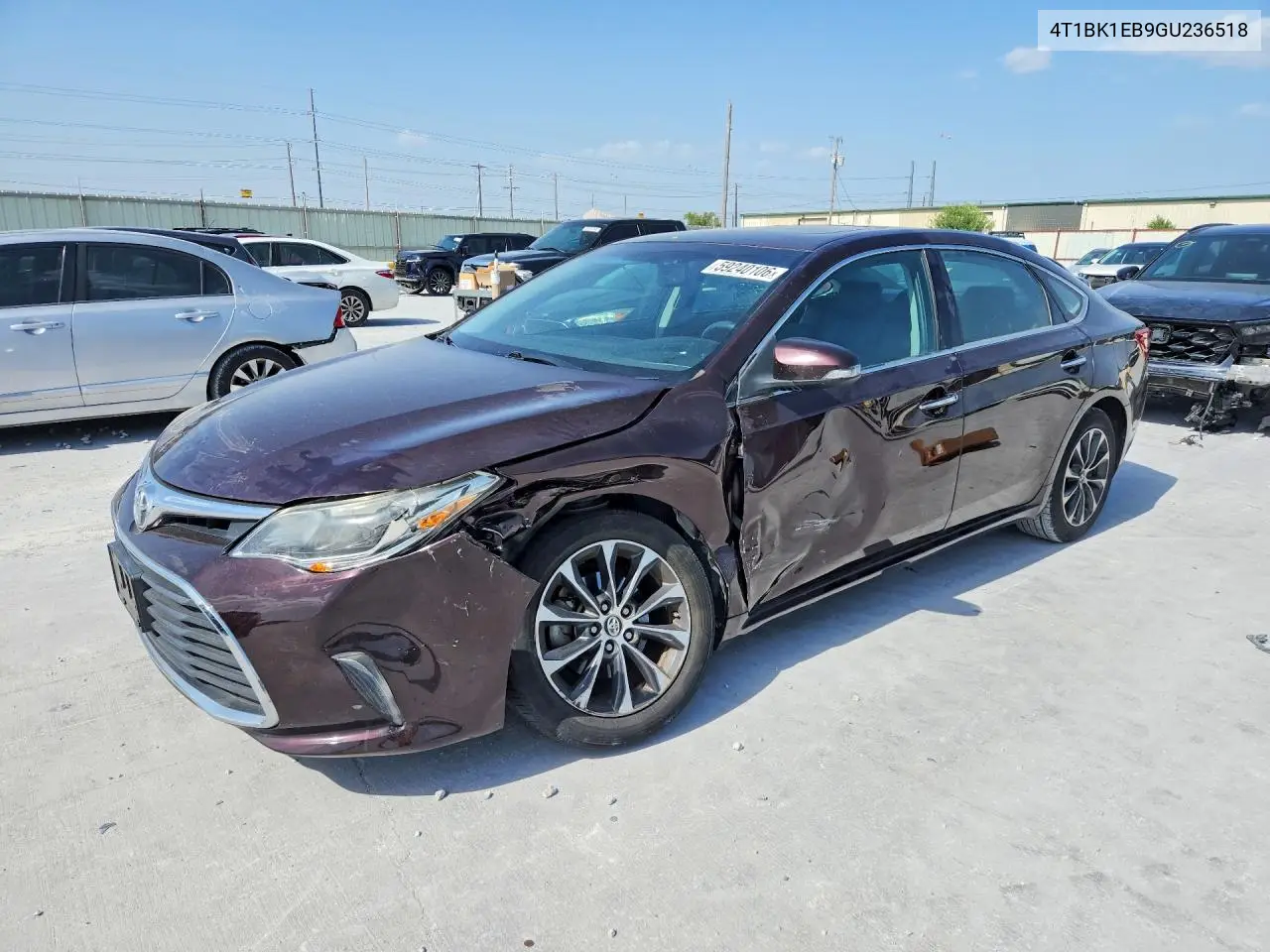 2016 Toyota Avalon Xle Premium VIN: 4T1BK1EB9GU236518 Lot: 59240106