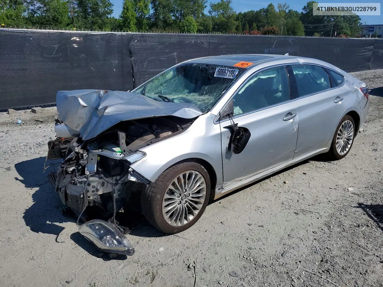 2016 Toyota Avalon Limited VIN: 4T1BK1EB3GU228799 Lot: 60667196