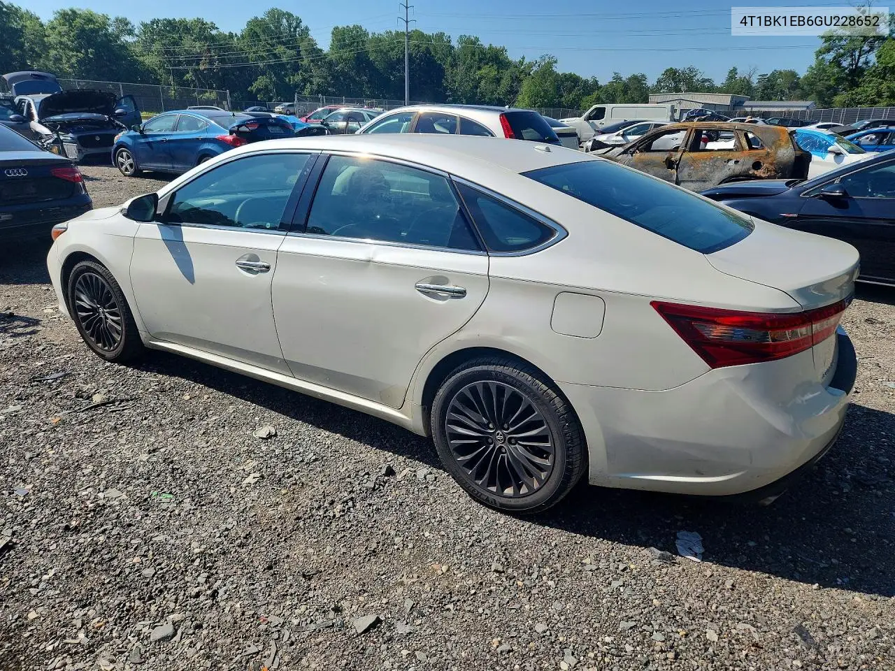 2016 Toyota Avalon Touring VIN: 4T1BK1EB6GU228652 Lot: 61014756