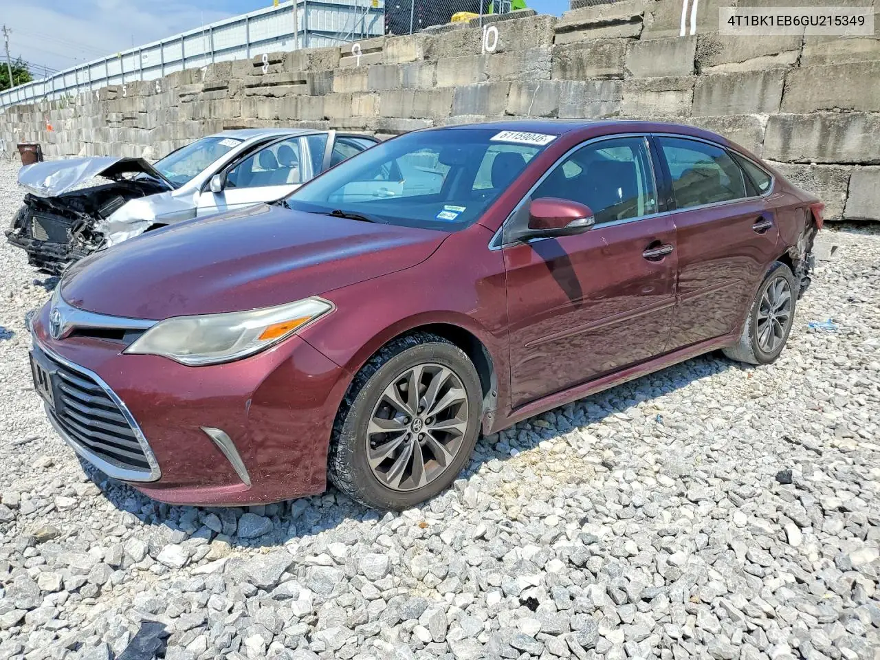 2016 Toyota Avalon Xle Premium VIN: 4T1BK1EB6GU215349 Lot: 61159046