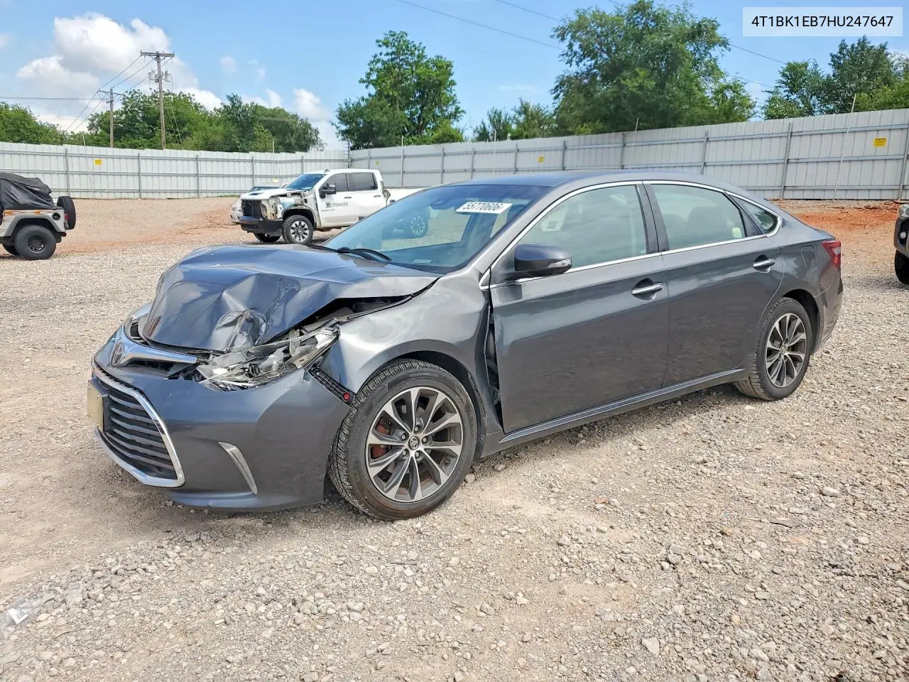 2017 Toyota Avalon Xle Premium VIN: 4T1BK1EB7HU247647 Lot: 55770606