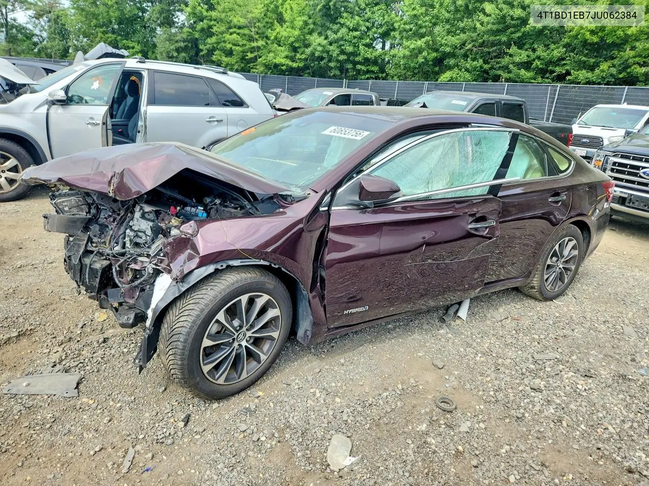 2018 Toyota Avalon Hybrid Xle Premium VIN: 4T1BD1EB7JU062384 Lot: 60653756