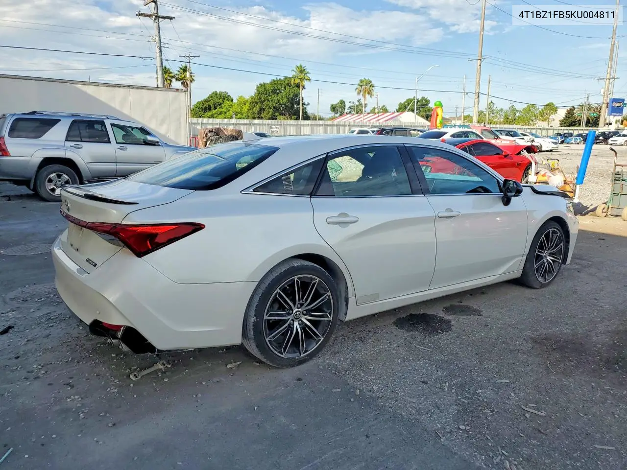2019 Toyota Avalon Touring VIN: 4T1BZ1FB5KU004811 Lot: 59682396