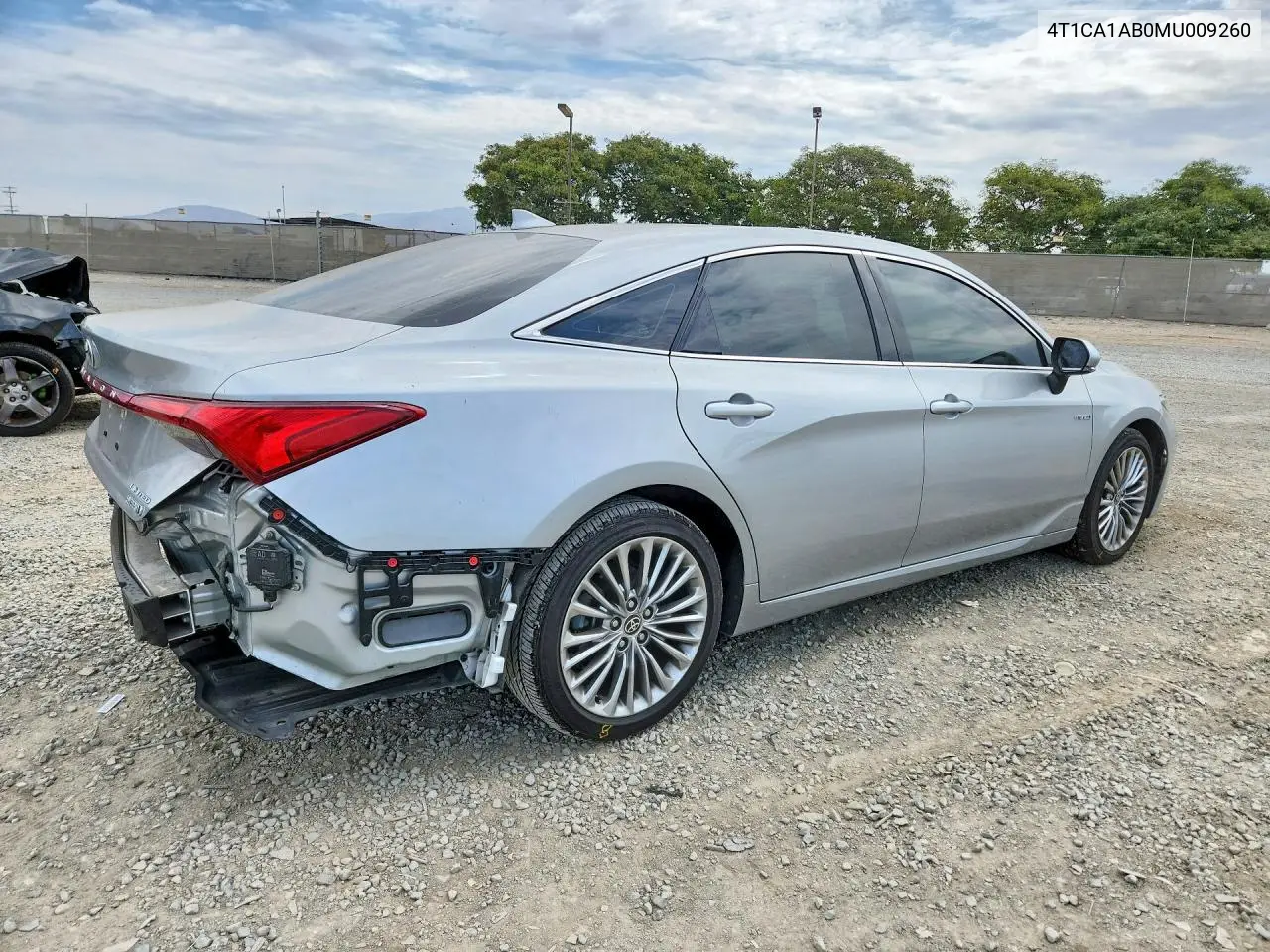 2021 Toyota Avalon Limited VIN: 4T1CA1AB0MU009260 Lot: 59017316