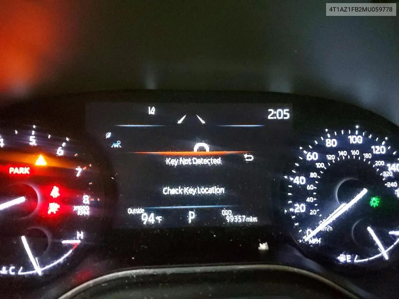 2021 Toyota Avalon Xle VIN: 4T1AZ1FB2MU059778 Lot: 59132406