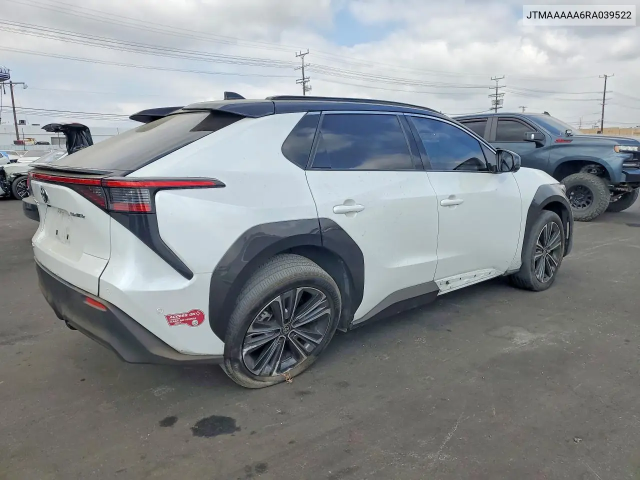 2024 Toyota Bz4X Limited VIN: JTMAAAAA6RA039522 Lot: 59289226