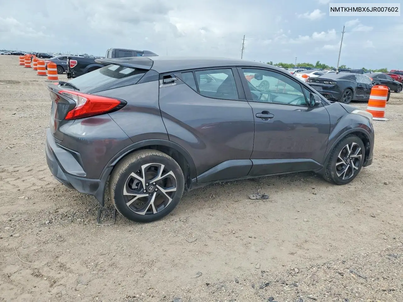 2018 Toyota C-Hr Xle VIN: NMTKHMBX6JR007602 Lot: 60599906