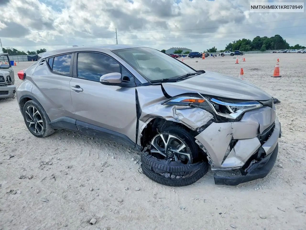 2019 Toyota C-Hr Xle VIN: NMTKHMBX1KR078949 Lot: 59056116