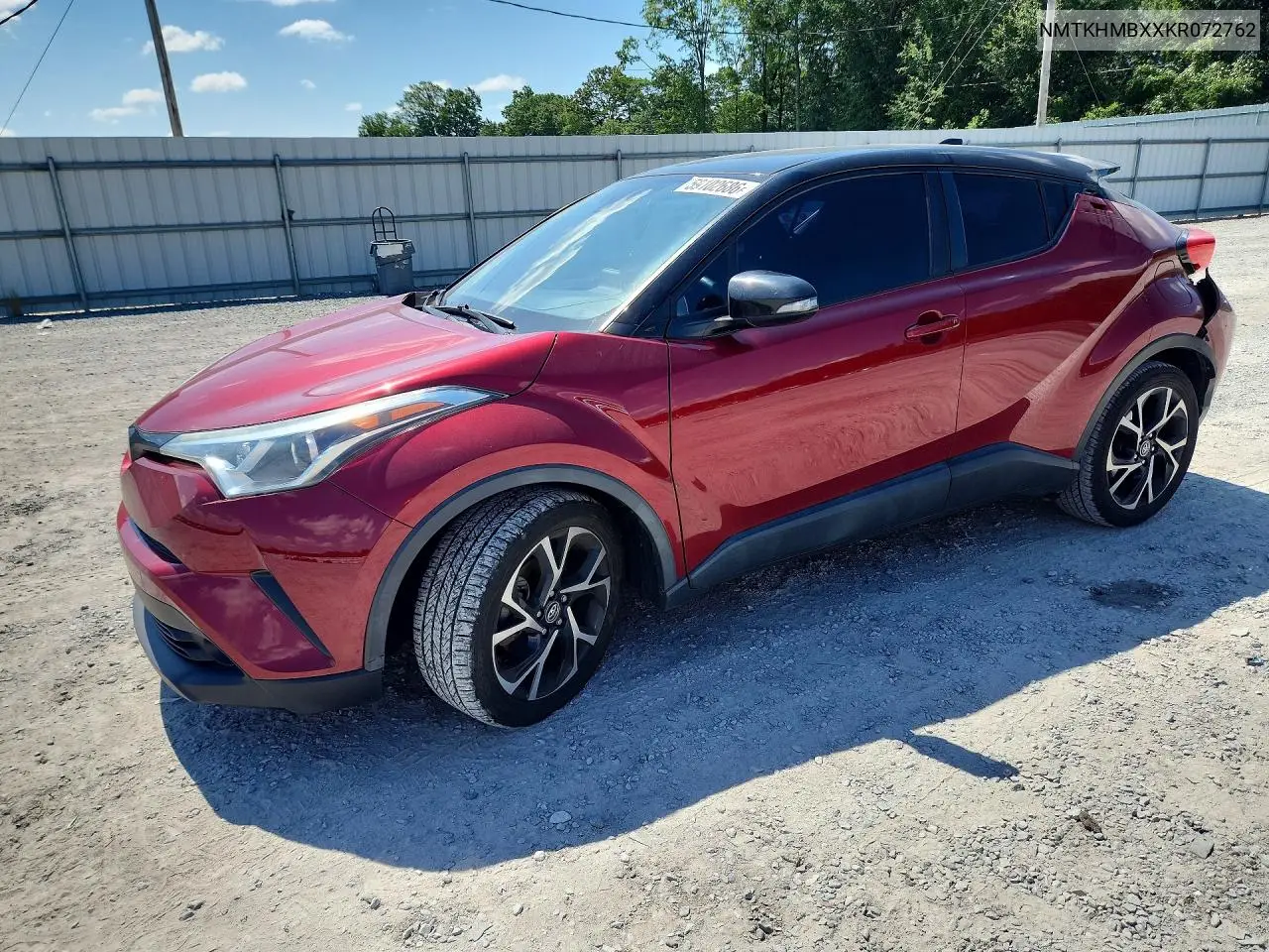 2019 Toyota C-Hr Xle VIN: NMTKHMBXXKR072762 Lot: 59102686
