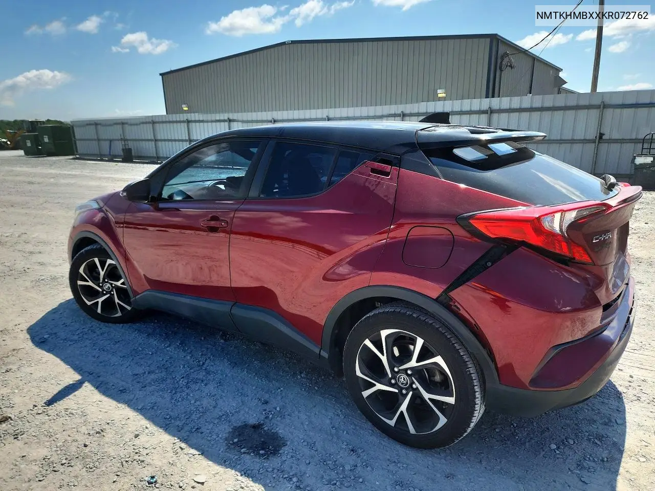 2019 Toyota C-Hr Xle VIN: NMTKHMBXXKR072762 Lot: 59102686