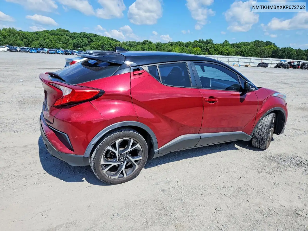 2019 Toyota C-Hr Xle VIN: NMTKHMBXXKR072762 Lot: 59102686
