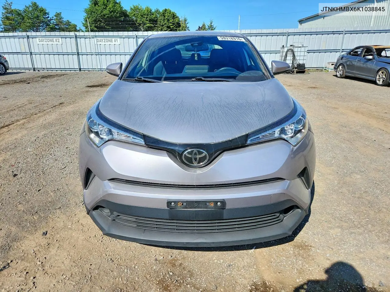 2019 Toyota C-Hr Le VIN: JTNKHMBX6K1038845 Lot: 59318916