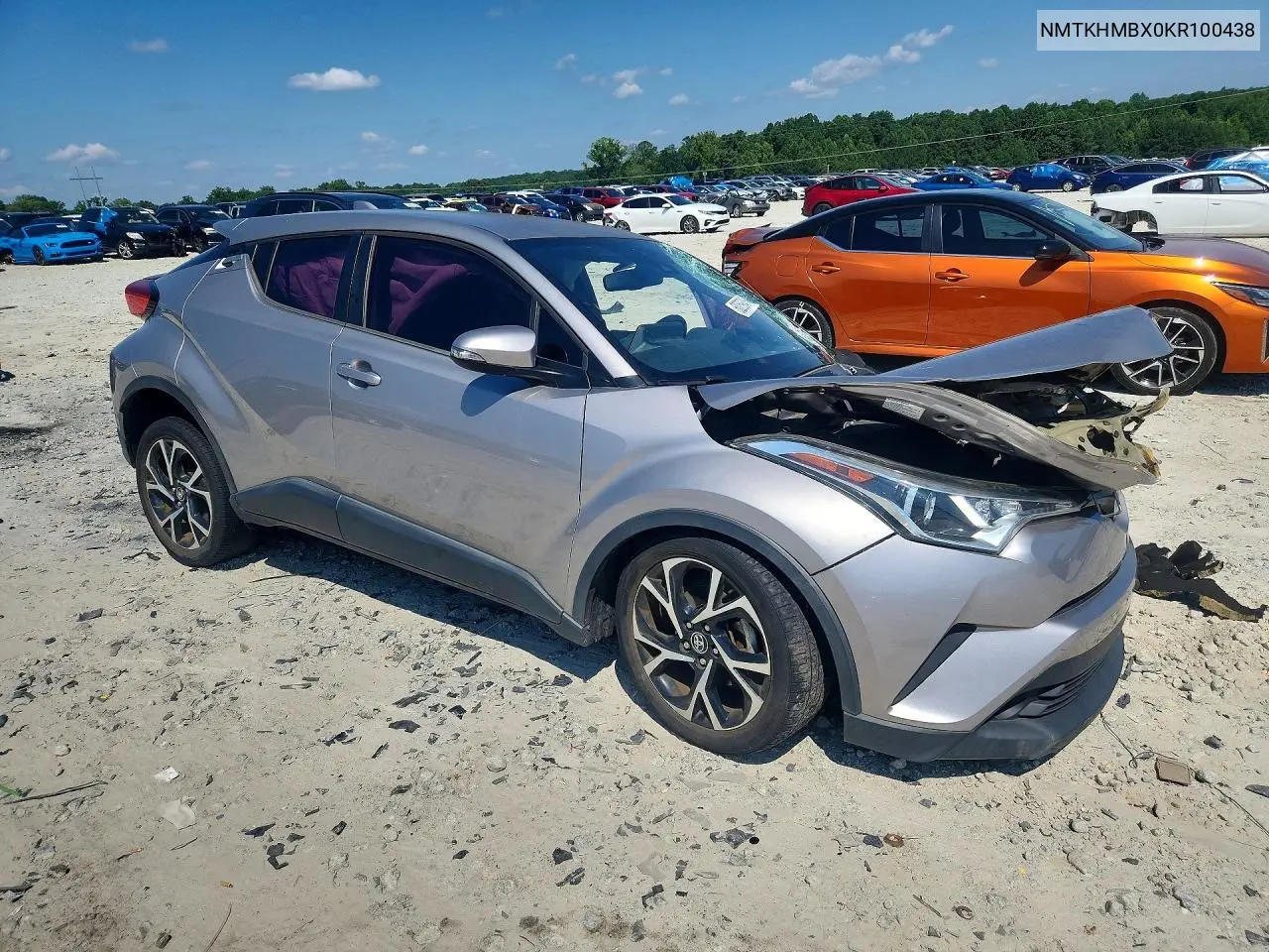 2019 Toyota C-Hr Xle VIN: NMTKHMBX0KR100438 Lot: 60259346