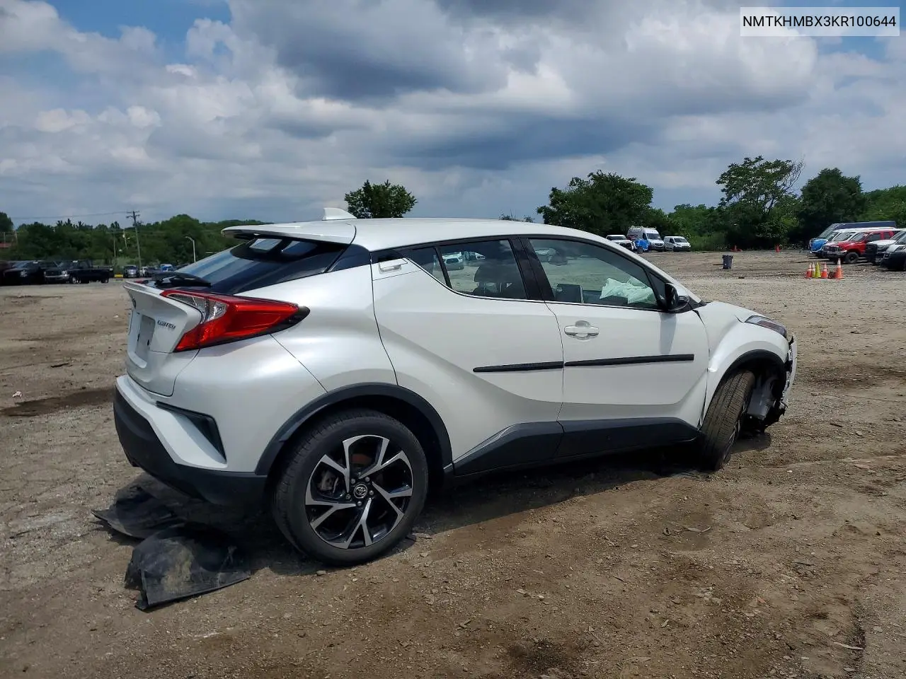 2019 Toyota C-Hr Limited VIN: NMTKHMBX3KR100644 Lot: 60448536