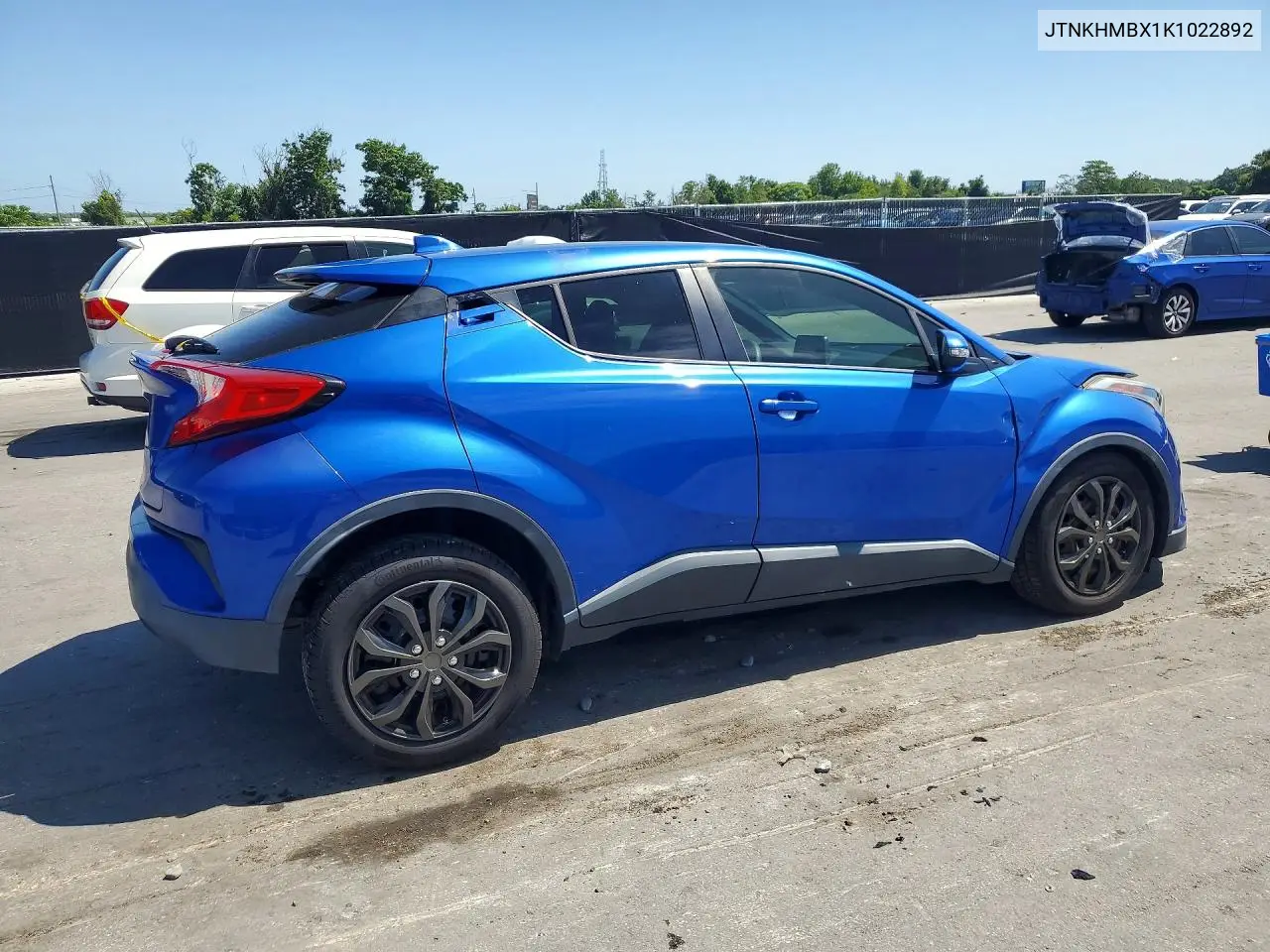 2019 Toyota C-Hr Le VIN: JTNKHMBX1K1022892 Lot: 60923386