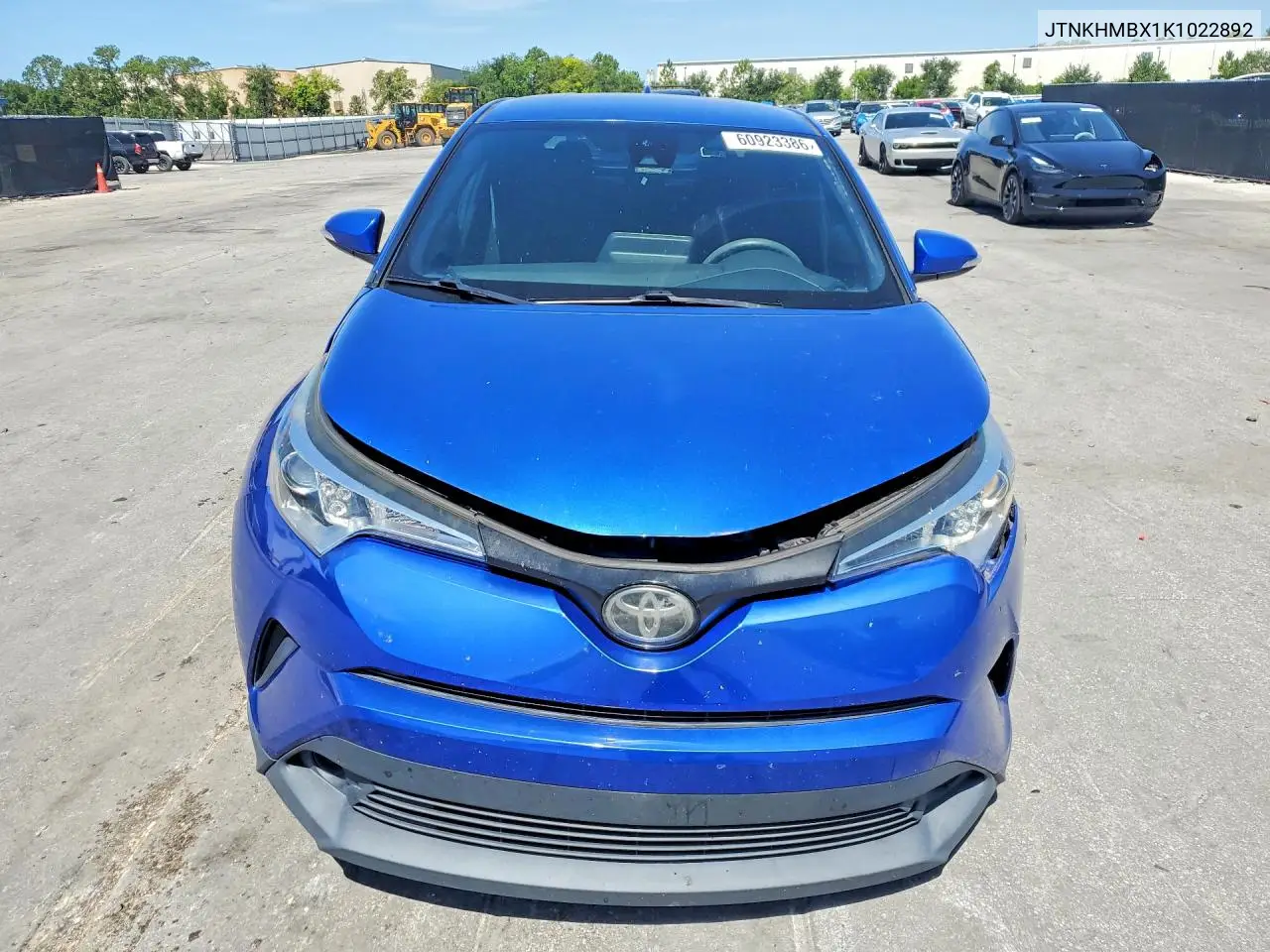 2019 Toyota C-Hr Le VIN: JTNKHMBX1K1022892 Lot: 60923386