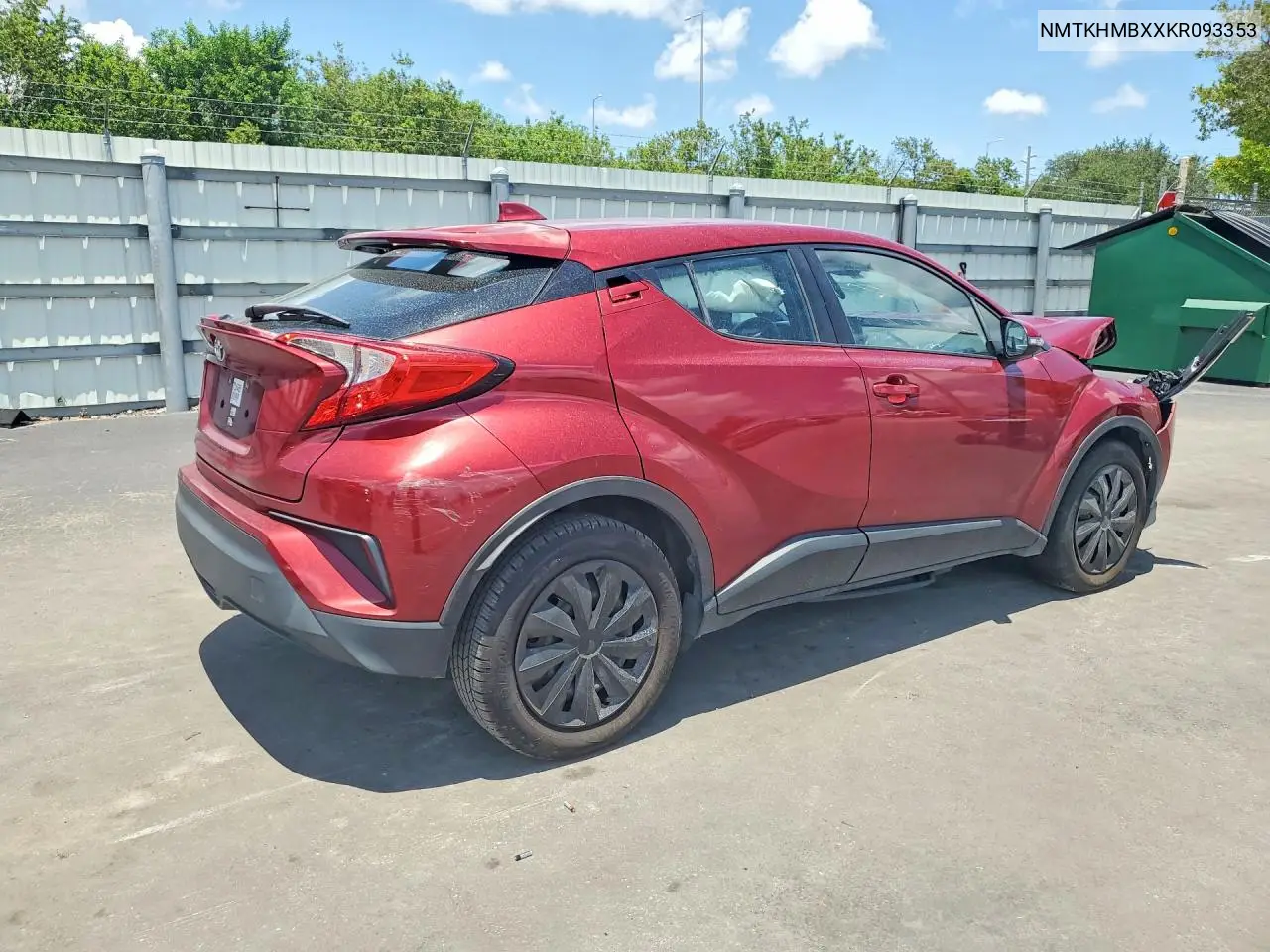2019 Toyota C-Hr Le VIN: NMTKHMBXXKR093353 Lot: 62399406