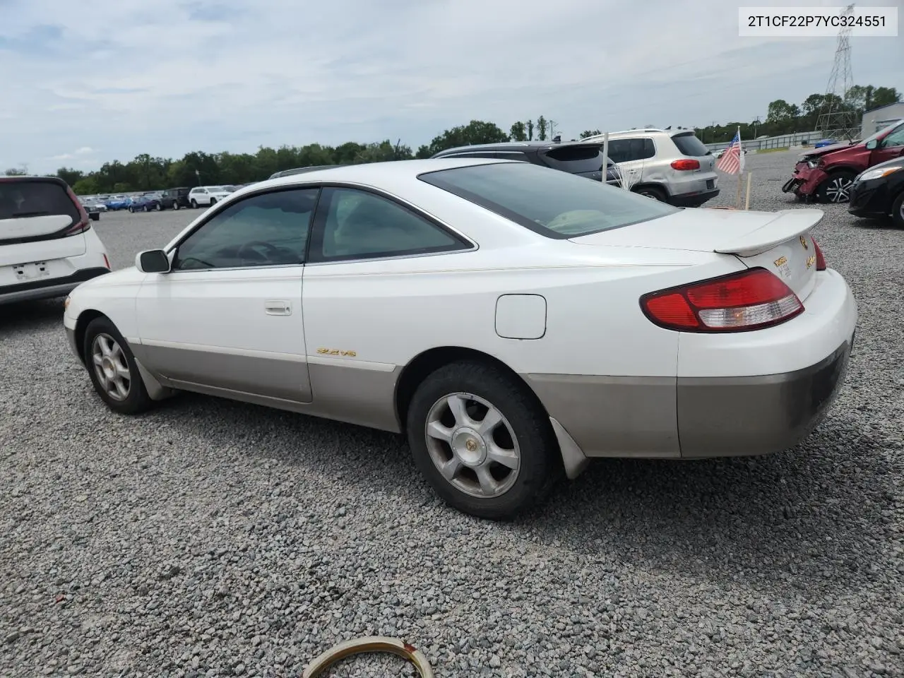 2000 Toyota Camry Solara Sle V6 VIN: 2T1CF22P7YC324551 Lot: 56811506