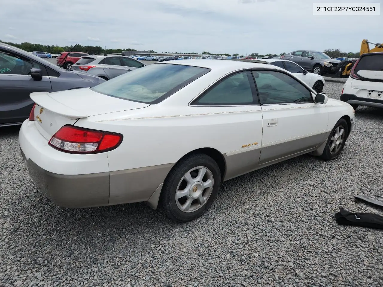 2000 Toyota Camry Solara Sle V6 VIN: 2T1CF22P7YC324551 Lot: 56811506