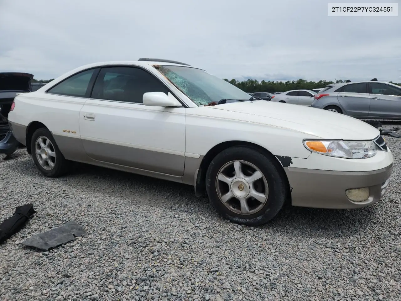 2000 Toyota Camry Solara Sle V6 VIN: 2T1CF22P7YC324551 Lot: 56811506