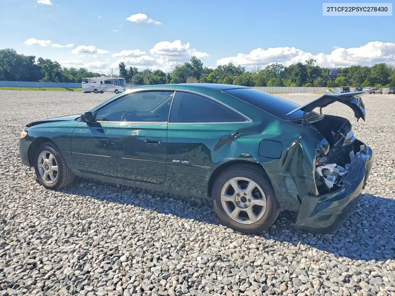 2000 Toyota Camry Solara Se V6 VIN: 2T1CF22P5YC278430 Lot: 59347666