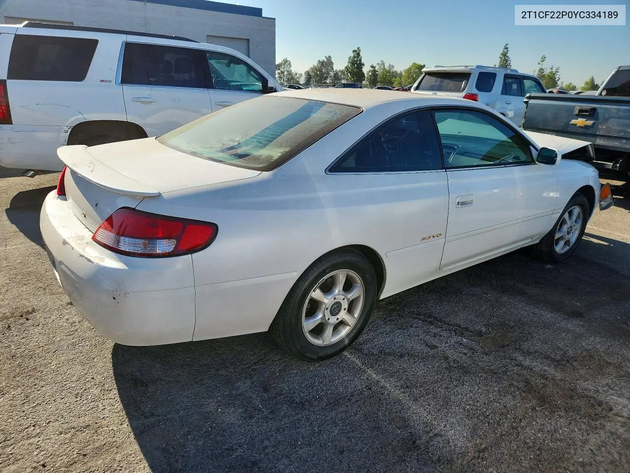 2000 Toyota Camry Solara Se V6 VIN: 2T1CF22P0YC334189 Lot: 60326546