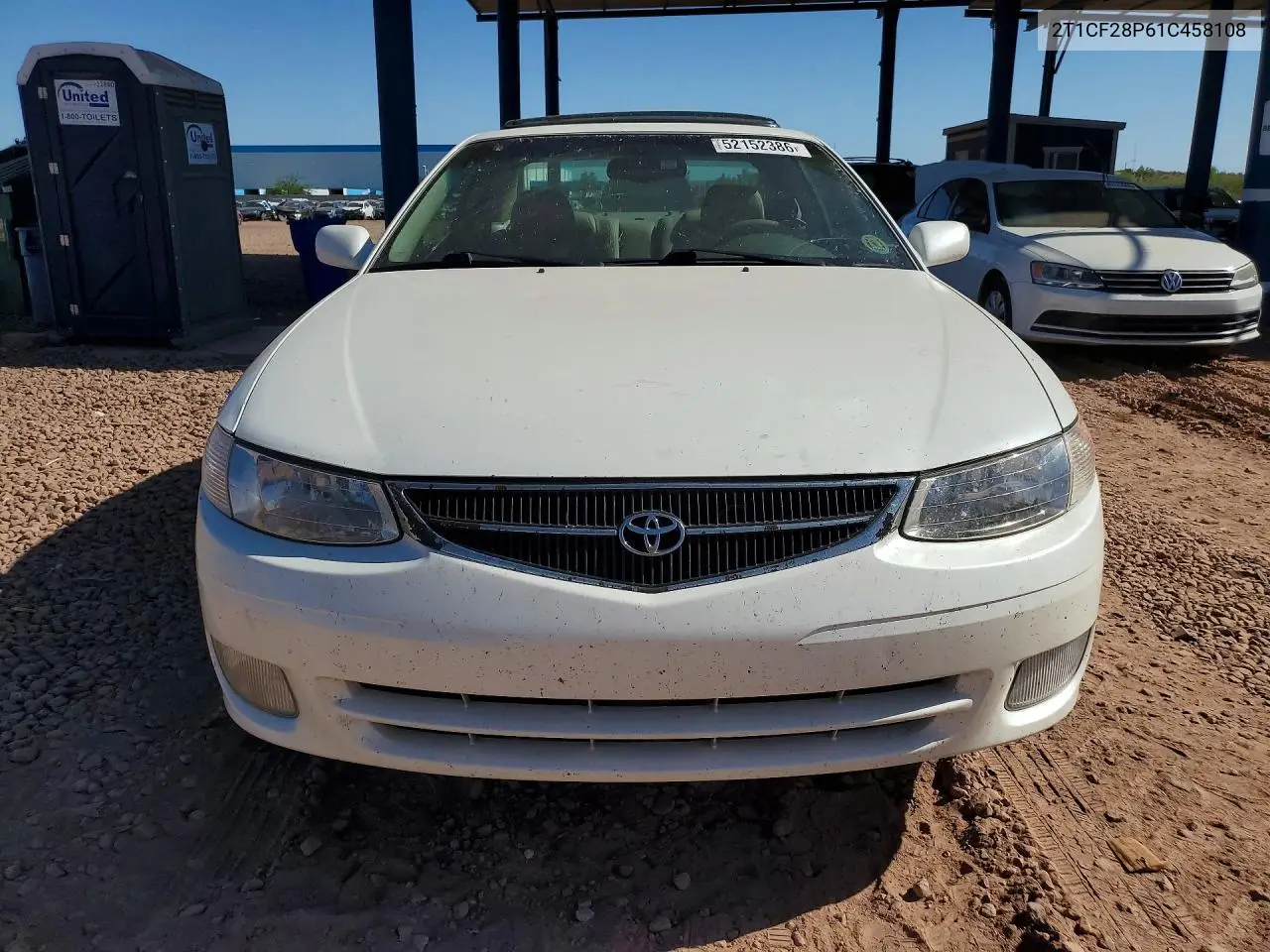 2001 Toyota Camry Solara Sle V6 VIN: 2T1CF28P61C458108 Lot: 52152386
